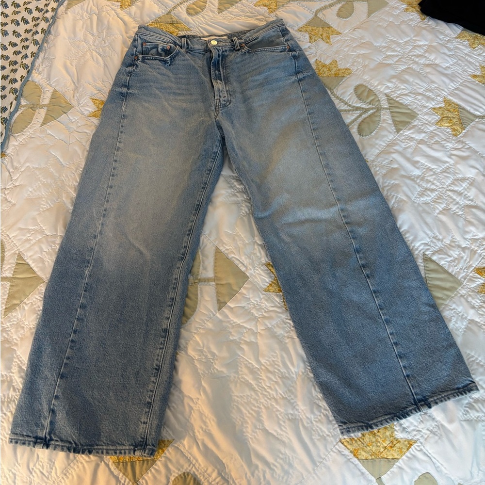 MOTHER half pipe sneak Light Blue Jeans